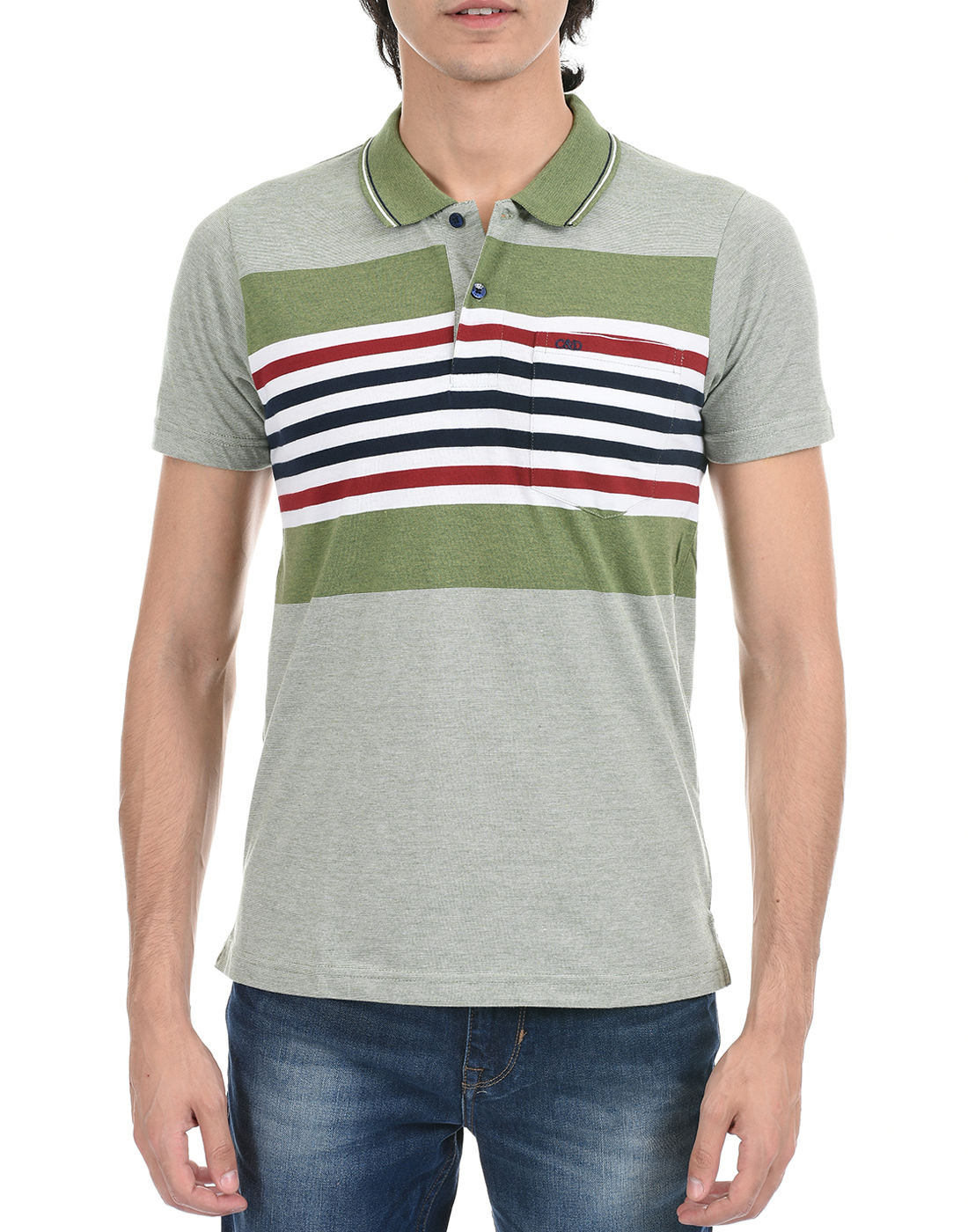 Cloak & Decker by Monte Carlo Men Green Polo Tshirt